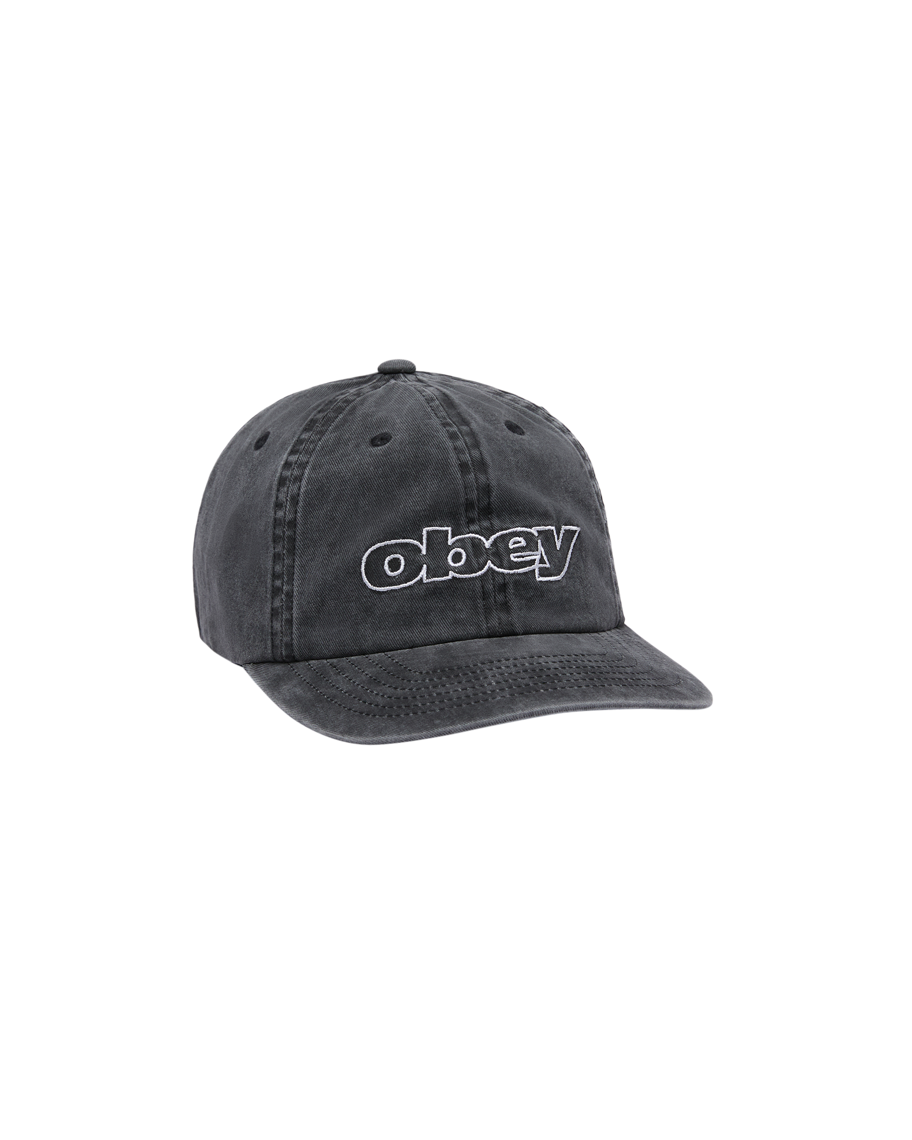 Obey Pigment Outline Delta 6 Panel SB Cap Black Unisex Mütze schwarz